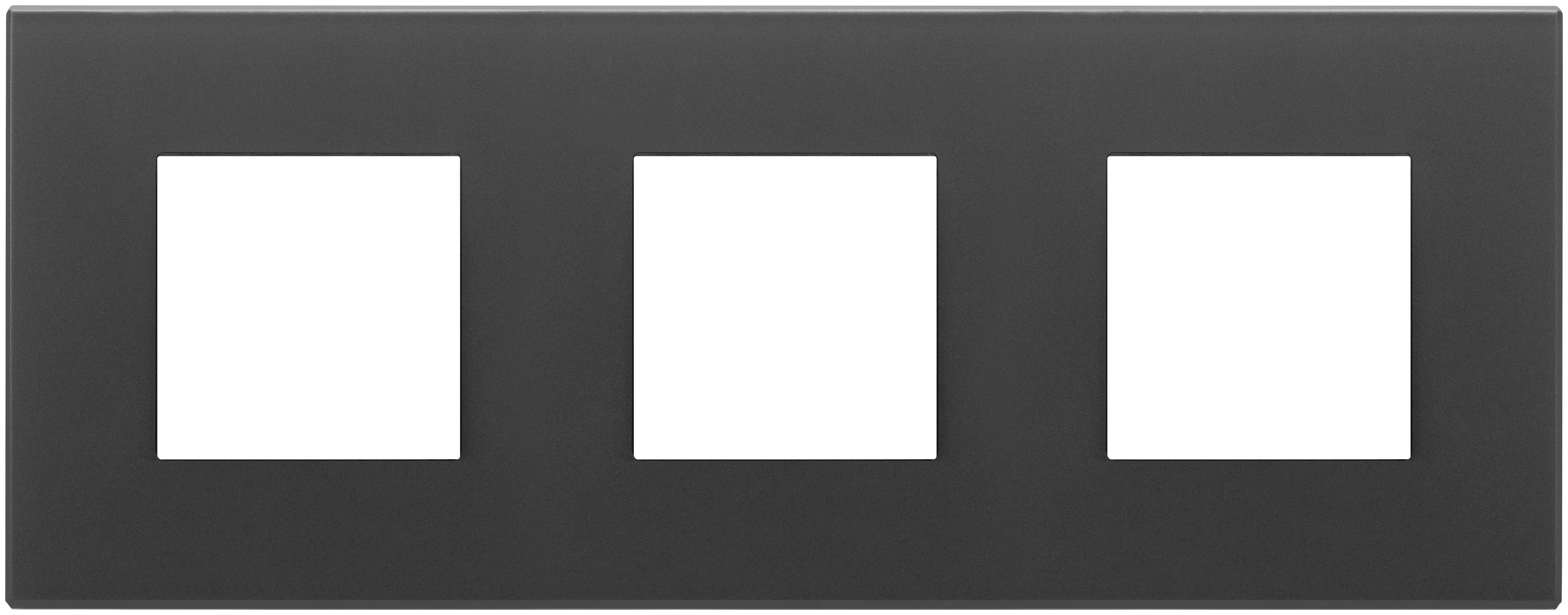 VIMAR - PLACCA 6M (2+2+2) INT71 NERO SATINATO