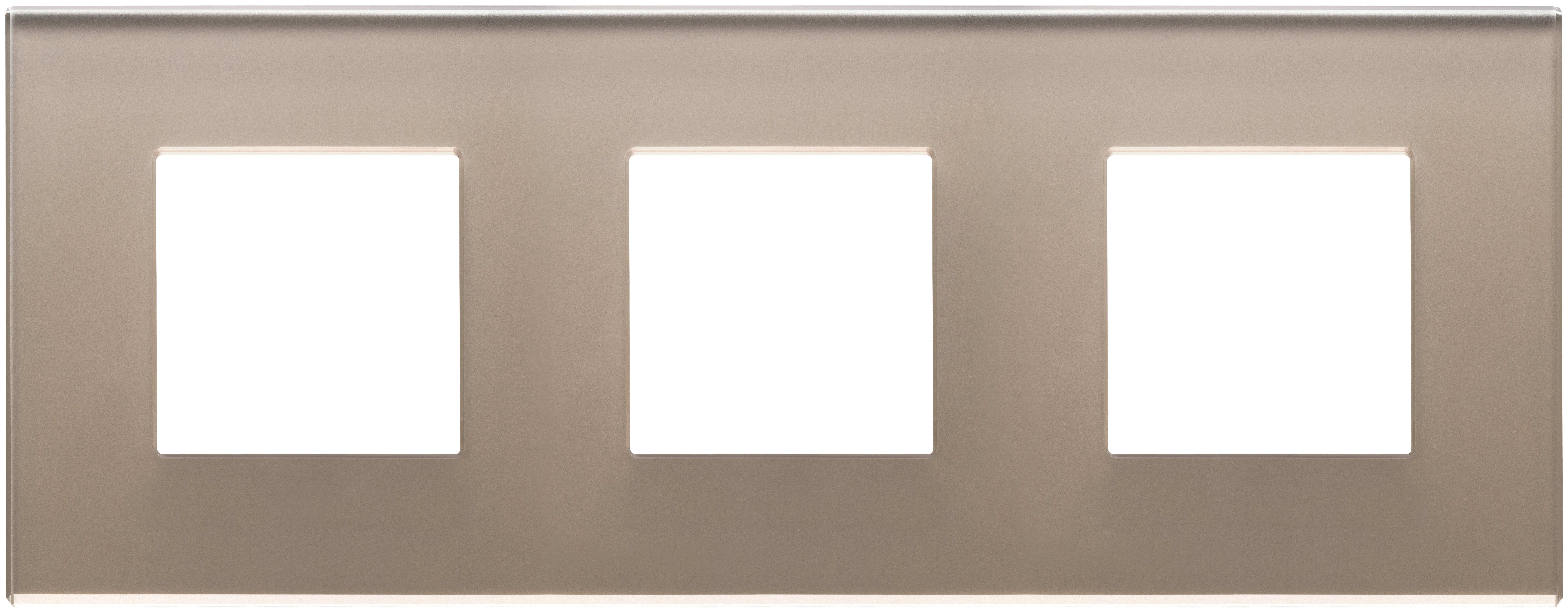 VIMAR - PLACCA 6M (2+2+2) INT71 OPALE BRUNO 22644.77