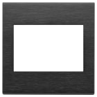 VIMAR - PLACCA 3M BS NERO SPAZZOLATO 22648.13