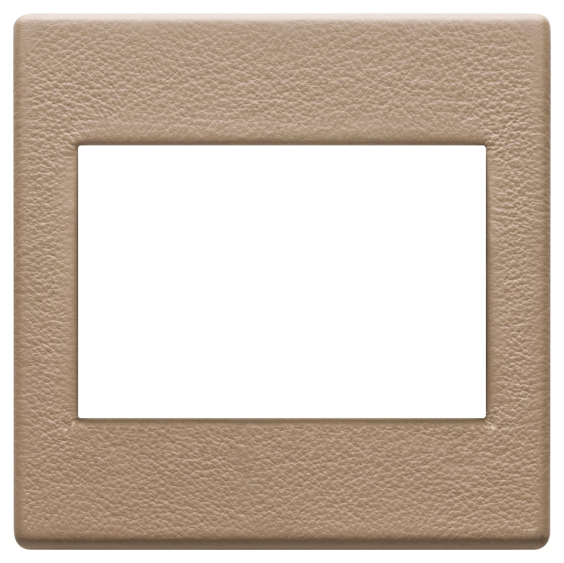 VIMAR - Placca 3 Moduli in Pelle Naturale Savana per Impianti Elettrici 22648.21