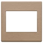 VIMAR - Placca 3 Moduli in Pelle Naturale Savana per Impianti Elettrici 22648.21