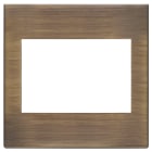 VIMAR - Placca 3 Moduli Bronzo Antico Spazzolato Metallo Esclusivo