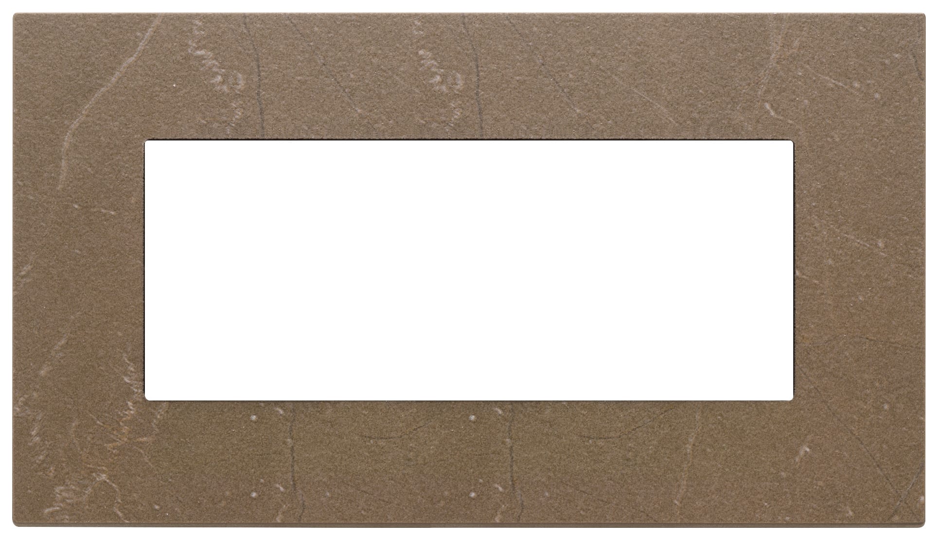 VIMAR - Placca 5 Moduli Pietra Lavorata Coffee Brown