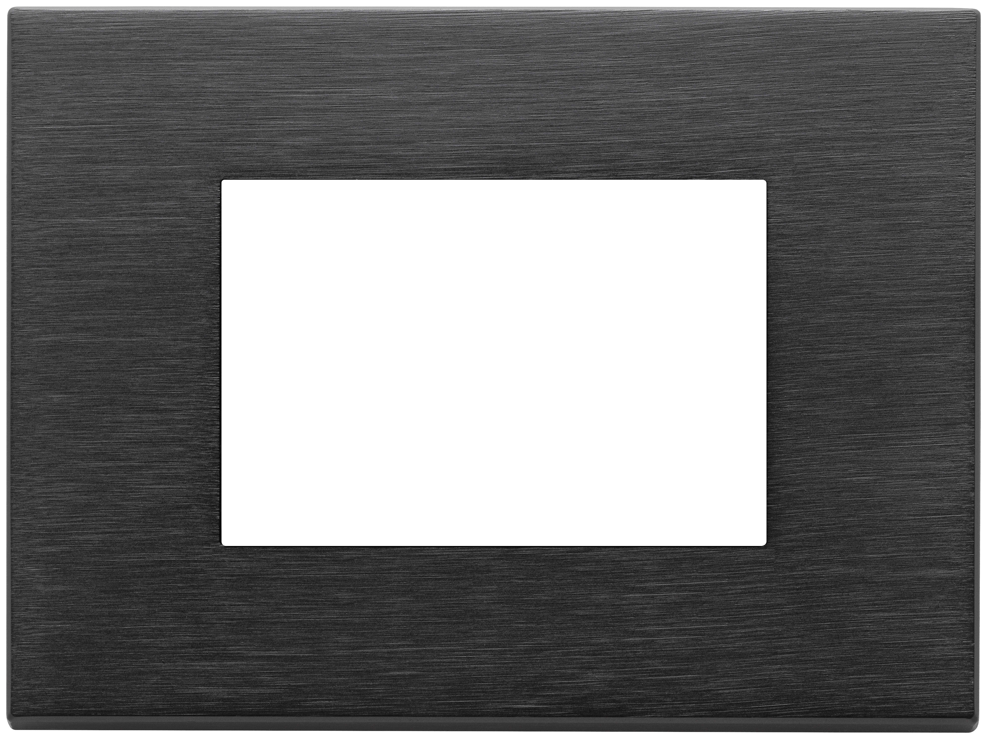 VIMAR - PLACCA 3M NERO SPAZZOLATO
