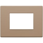 VIMAR - Placca 3 Moduli Pelle Naturale Savana 22653.21