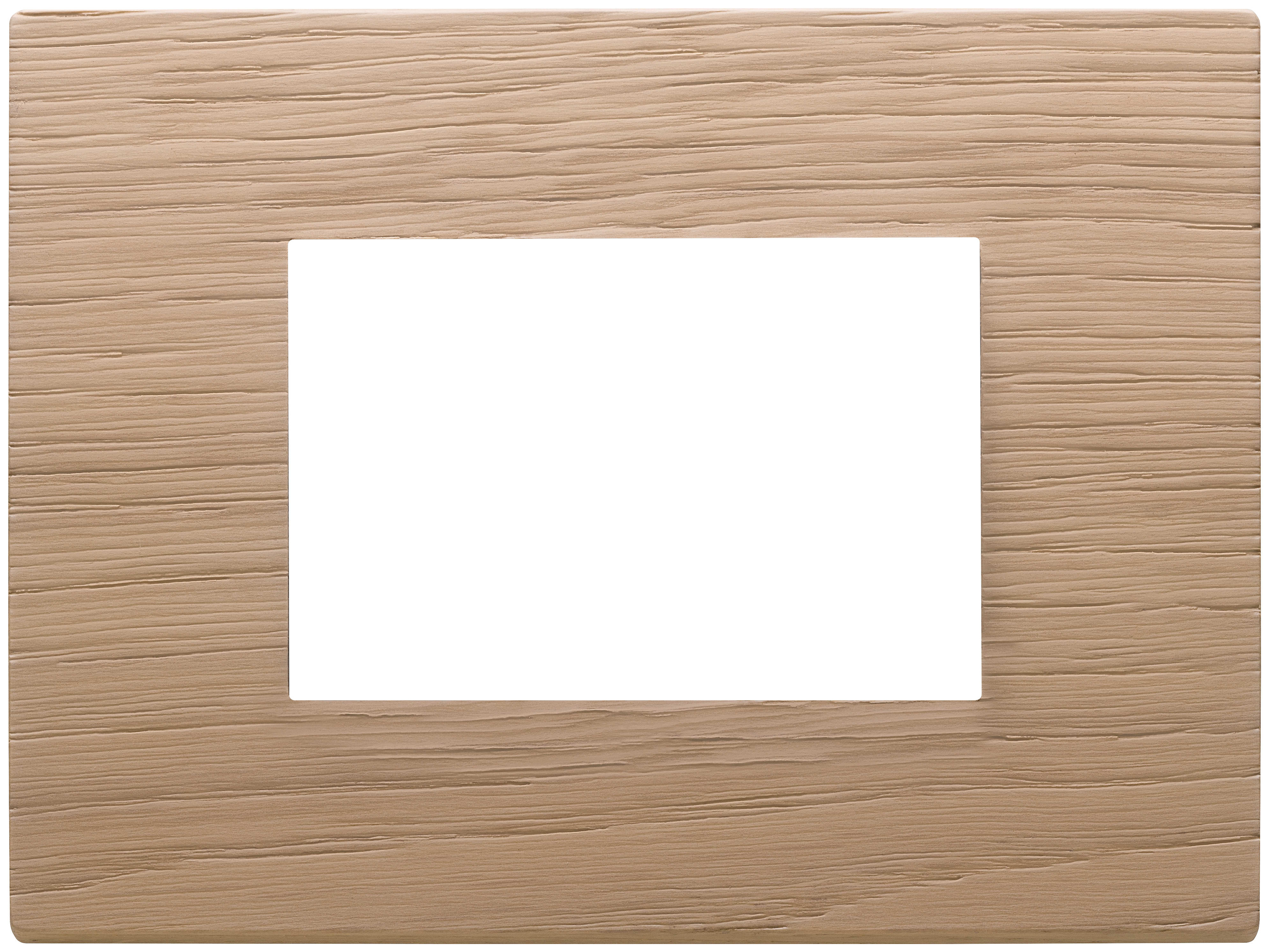 VIMAR - Placca 3 Moduli in Rovere Legno Solide 22653.31