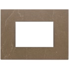 VIMAR - Placca 3M Pietra Lavorata Coffee Brown 3 Moduli 22653.52