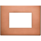 VIMAR - Placca 3M Rame Spazzolato - 3 Moduli Metallo Esclusivo 22653.86