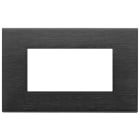 VIMAR - PLACCA 4M NERO SPAZZOLATO 22654.13