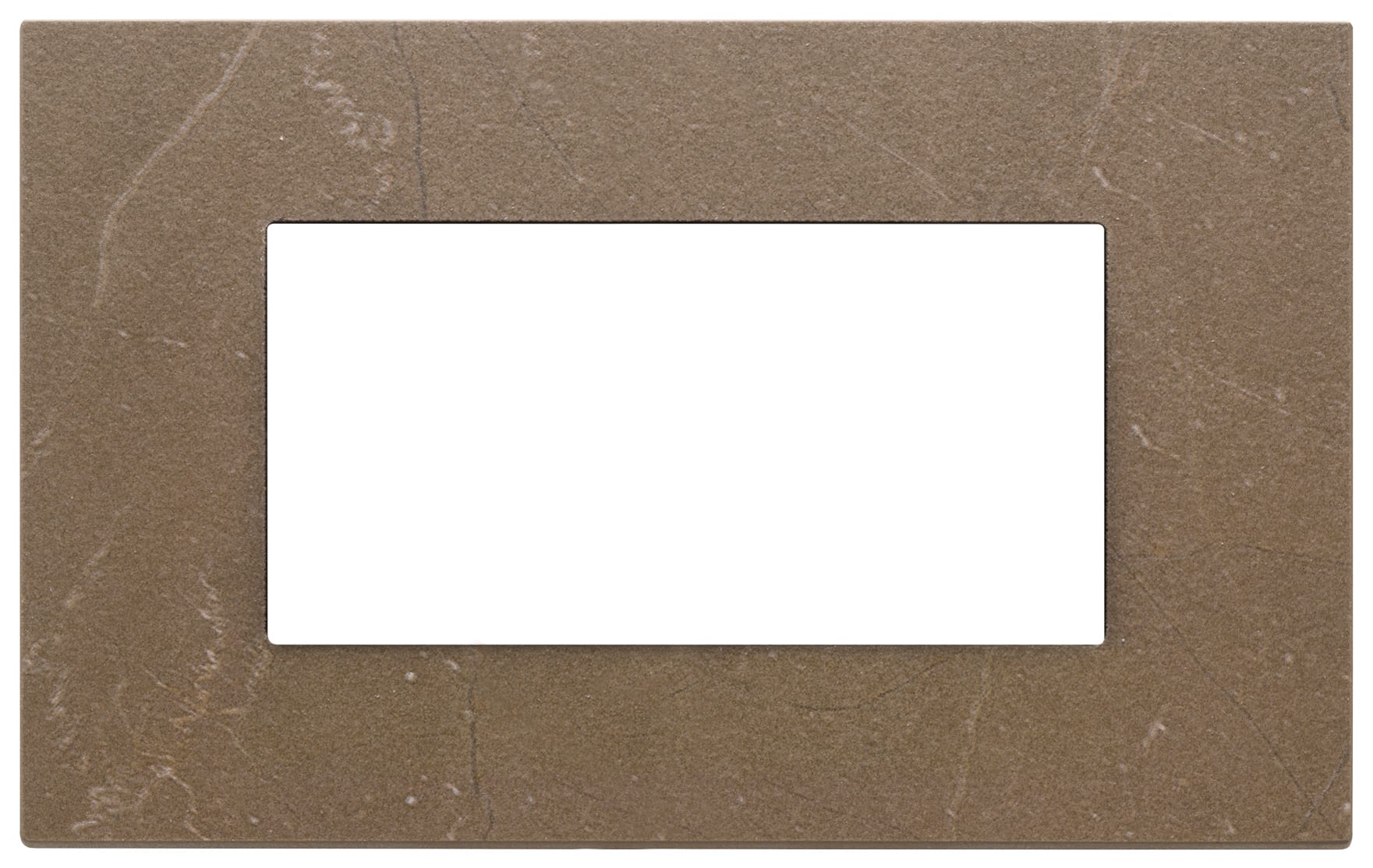 VIMAR - Placca 4 Moduli Pietra Lavorata Coffee Brown 22654.52