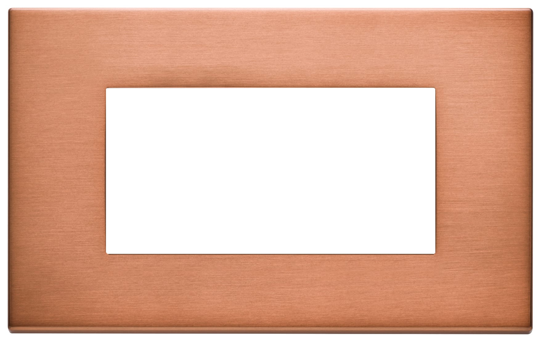 VIMAR - Placca 4 Moduli in Metallo Esclusivo Rame Spazzolato 22654.86