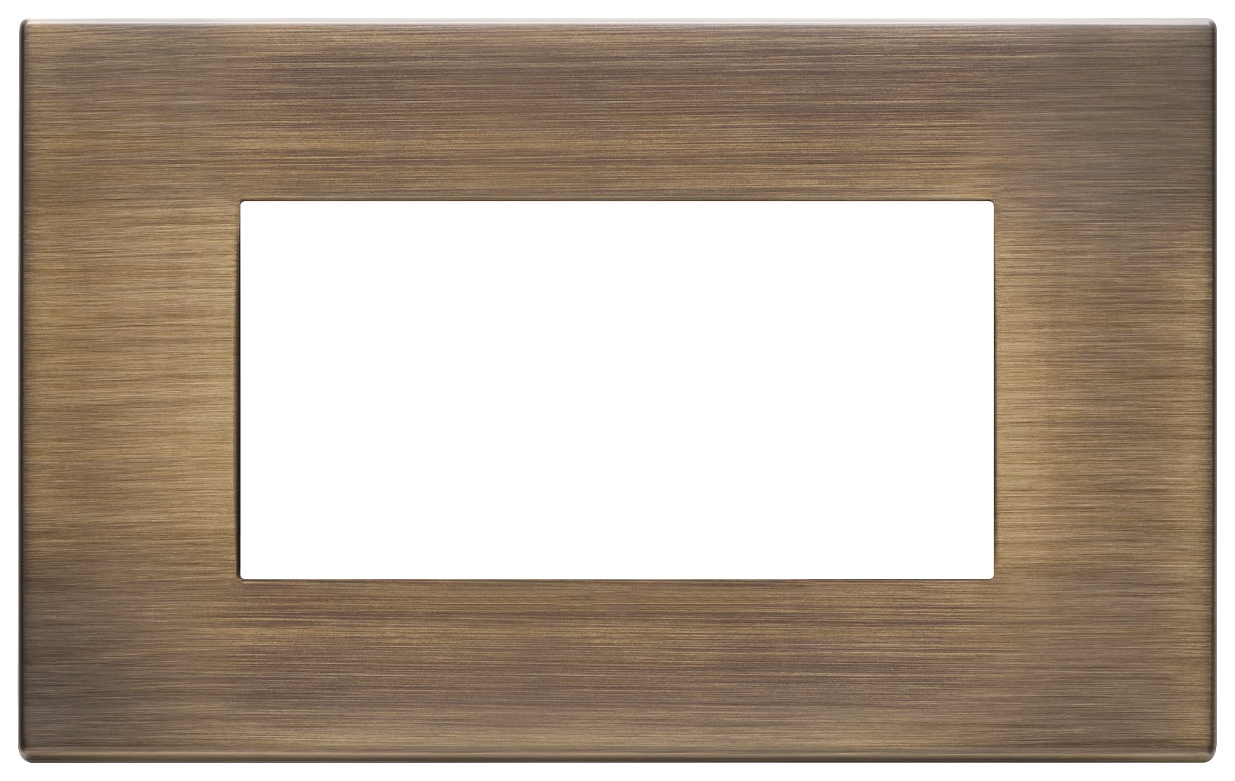 VIMAR - Placca 4 Moduli in Metallo Bronzo Antico Spazzolato 22654.87