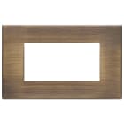VIMAR - Placca 4 Moduli in Metallo Bronzo Antico Spazzolato 22654.87