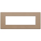 VIMAR - Placca 7 Moduli Pelle Naturale Savana 22657.21
