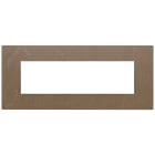 VIMAR - Placca 7 Moduli Pietra Lavorata Coffee Brown - Materiale Elettrico 22657.52
