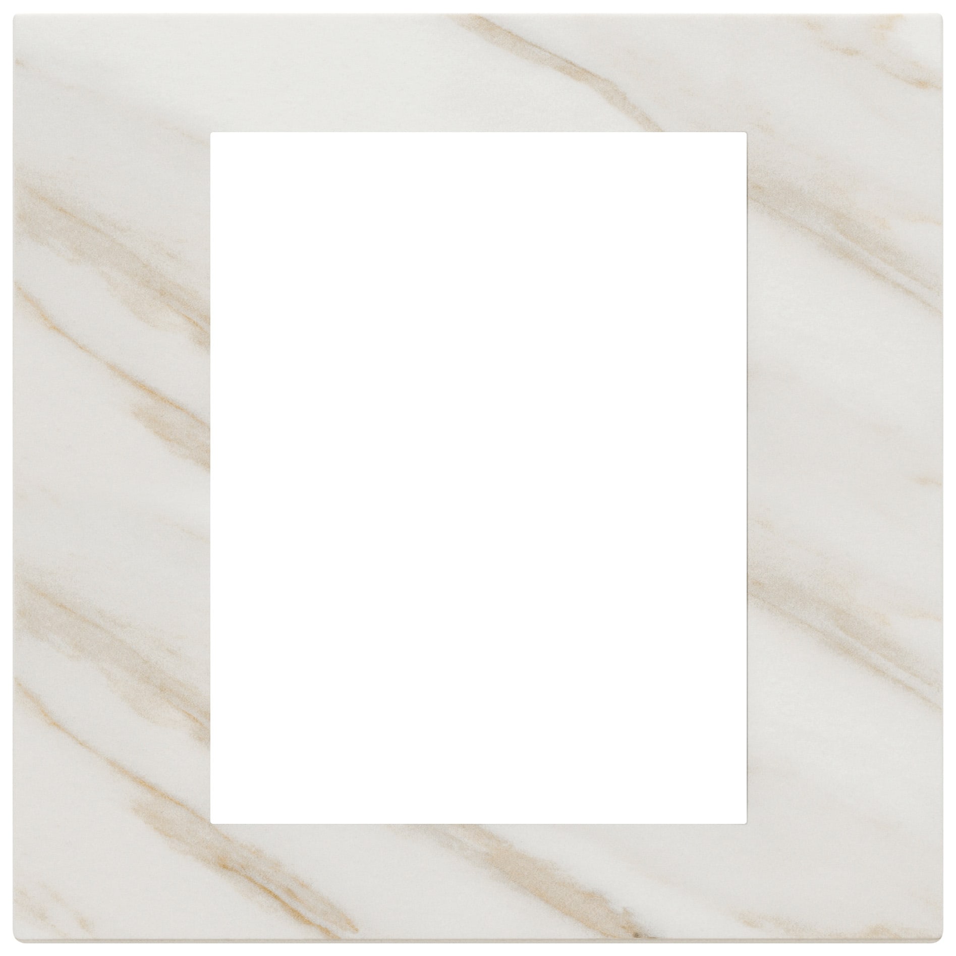 VIMAR - Placca 8 Moduli Pietra Lavorata Bianco Calacatta 22668.51