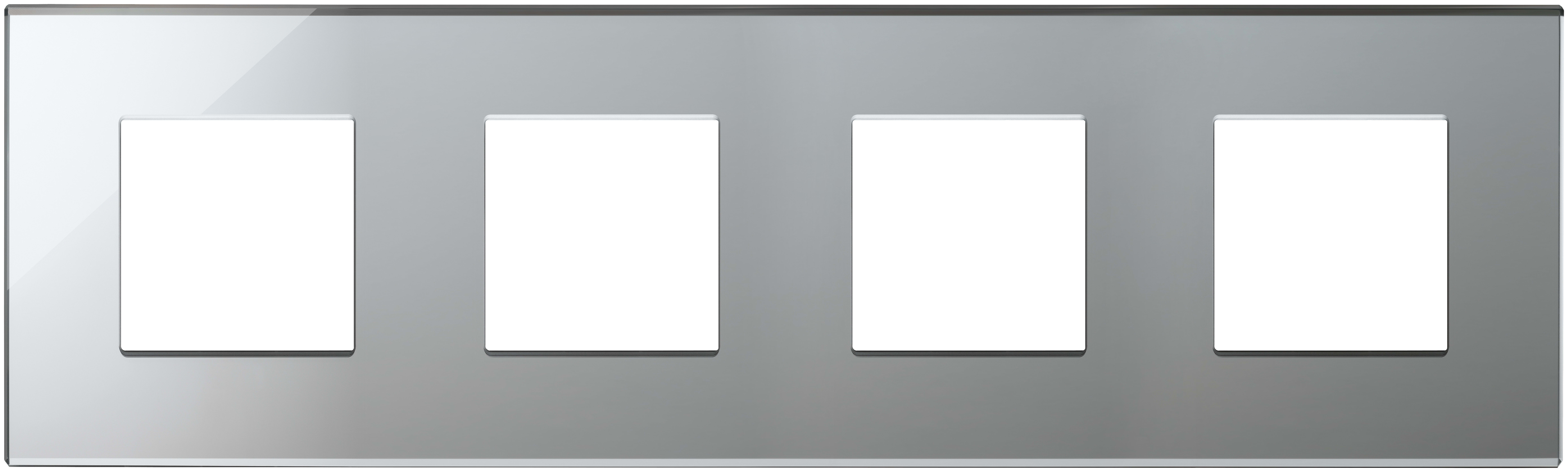 VIMAR - PLACCA 8M (2+2+2+2)IN71 ARGENTO GHIACCIO 22669.75