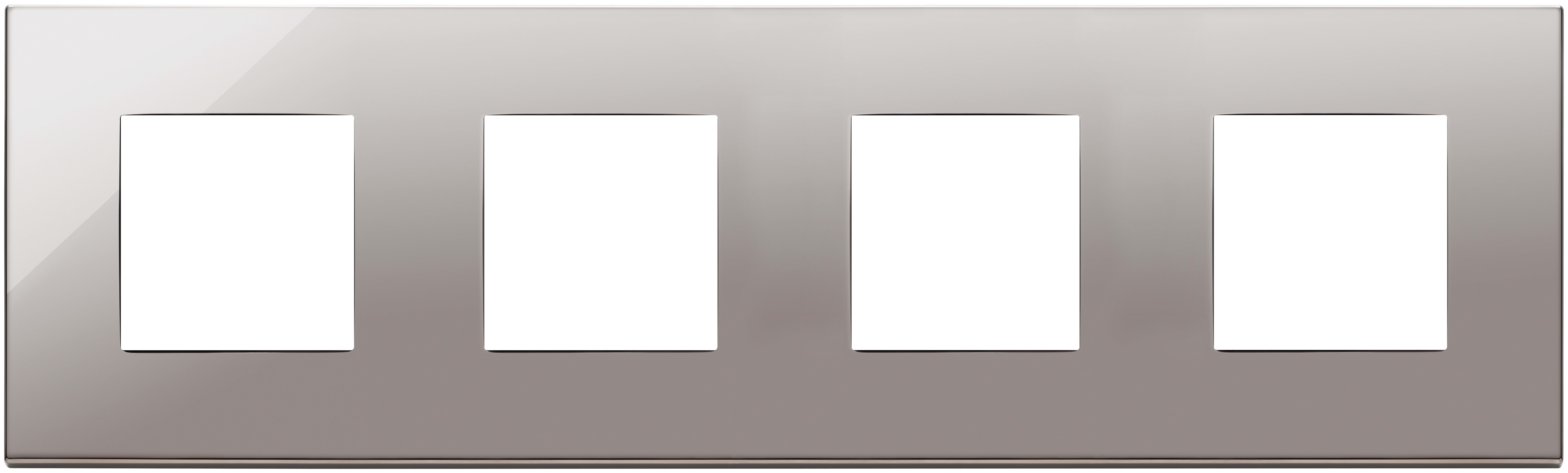 VIMAR - PLACCA 8M (2+2+2+2)INT71 CROMO NERO 22669.83