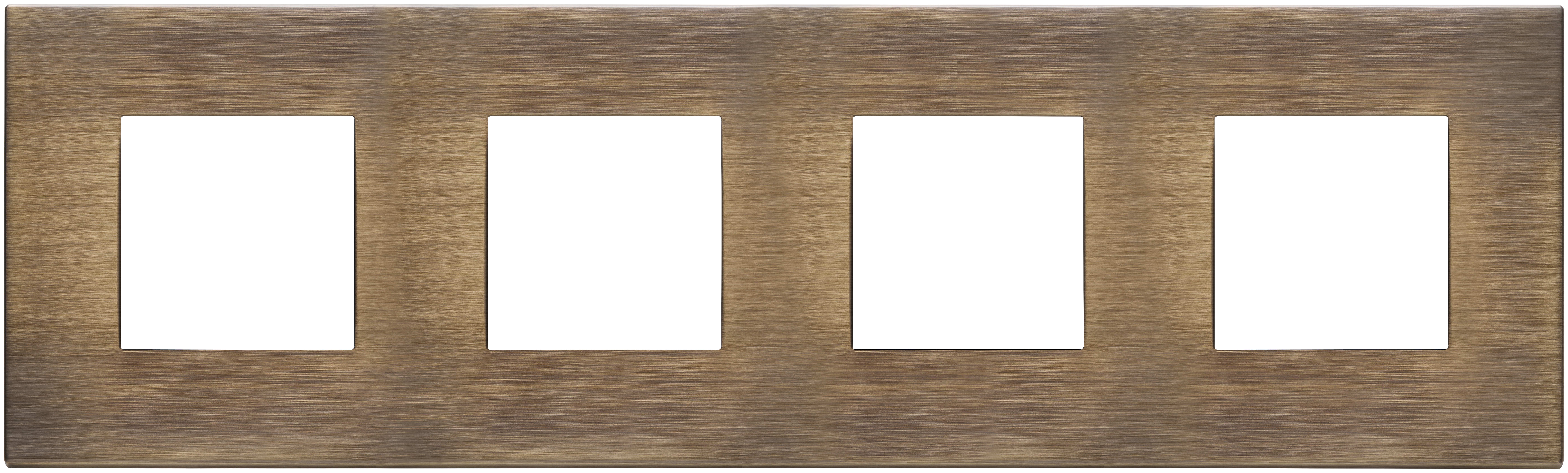 VIMAR - Placca 8 Moduli Interasse 71 Mm Metallo Bronzo Antico Spazzolato 22669.87