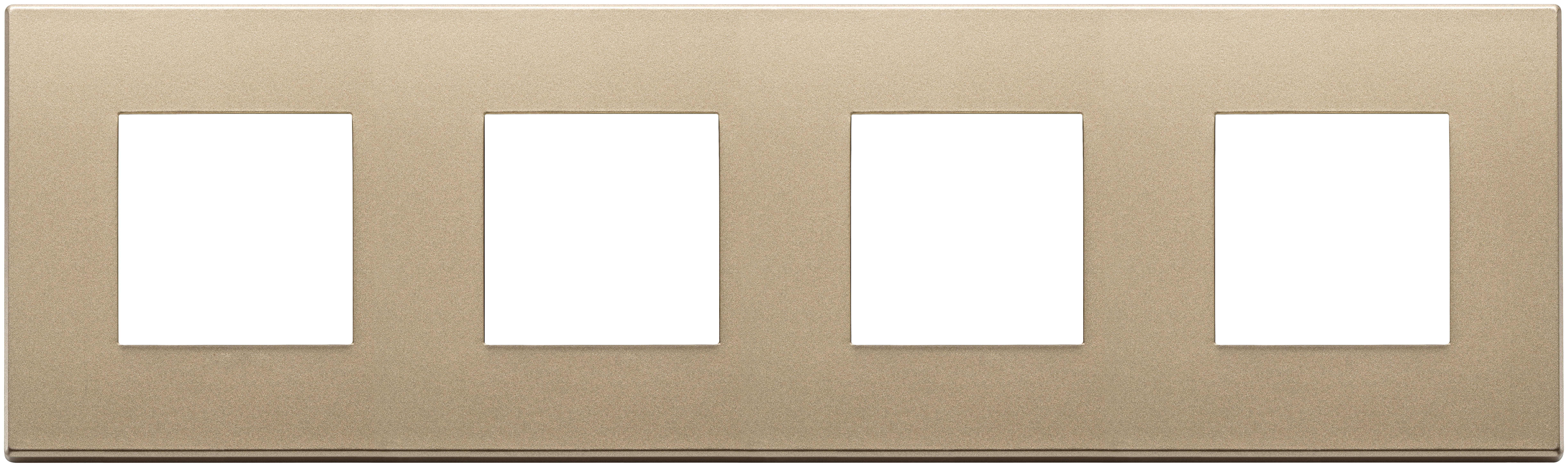 VIMAR - Placca 8 Moduli Interasse 71 Mm Oro Satinato Metallo Esclusivo