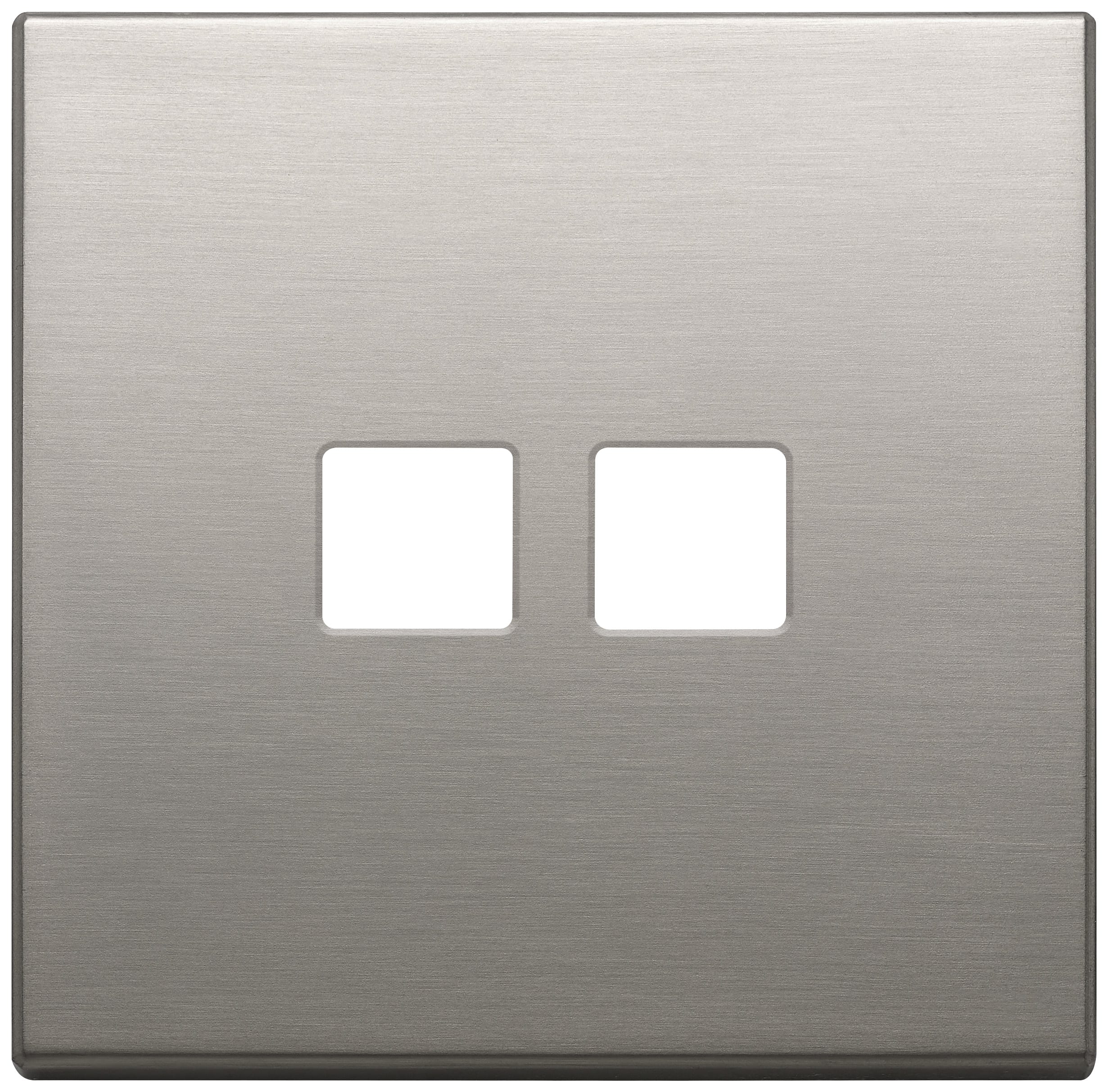 VIMAR - PLACCA 2MX2 FLAT NICHEL SPAZZOLATO 22682.2.11