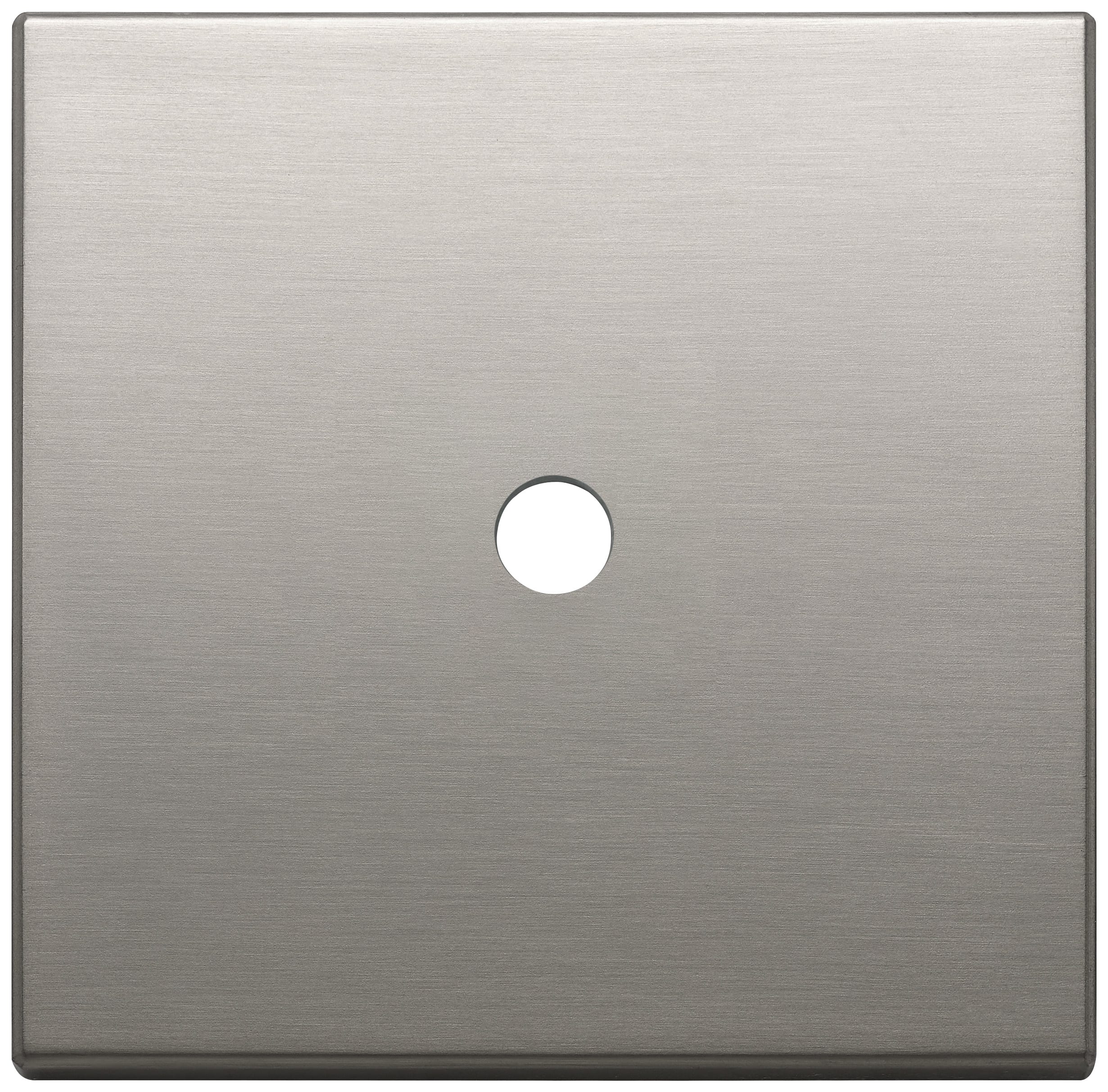 VIMAR - Placca 2 Moduli Tondo Nichel Spazzolato Metallo Un Comando 22682.RN.1.11