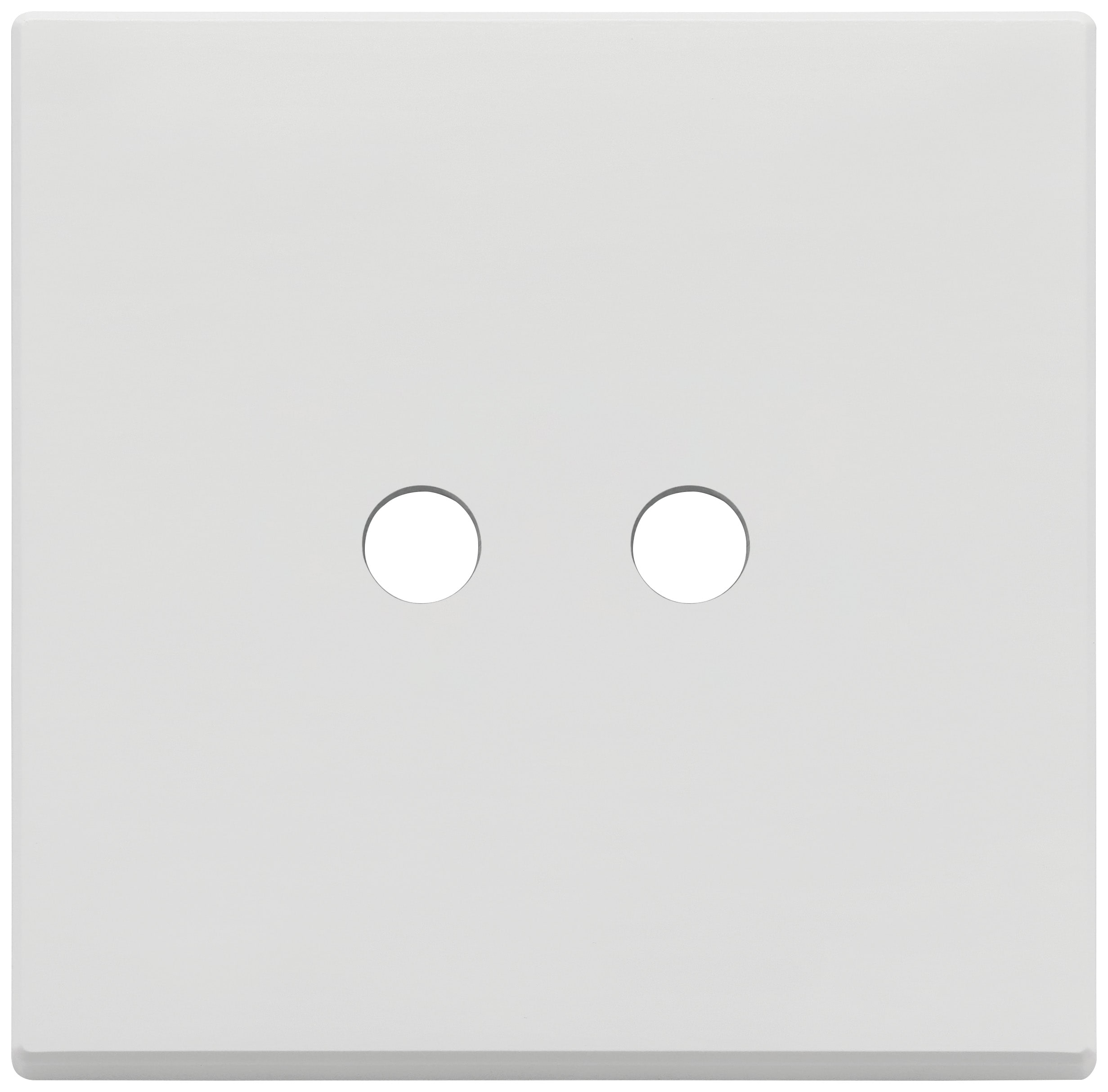 VIMAR - Placca 2 Moduli Tondo Bianco Matt Metallo Due Comandi 22682.RN.2.01
