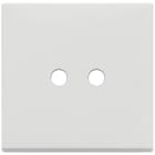 VIMAR - Placca 2 Moduli Tondo Bianco Matt Metallo Due Comandi