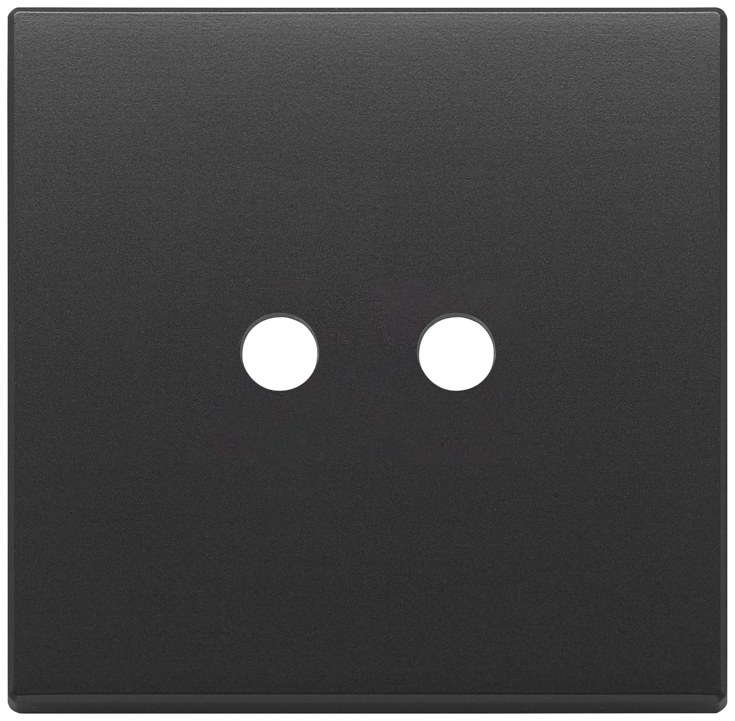 VIMAR - Placca 2 Moduli Tondo Metallo Grigio Antracite - Per Due Comandi 22682.RN.2.03