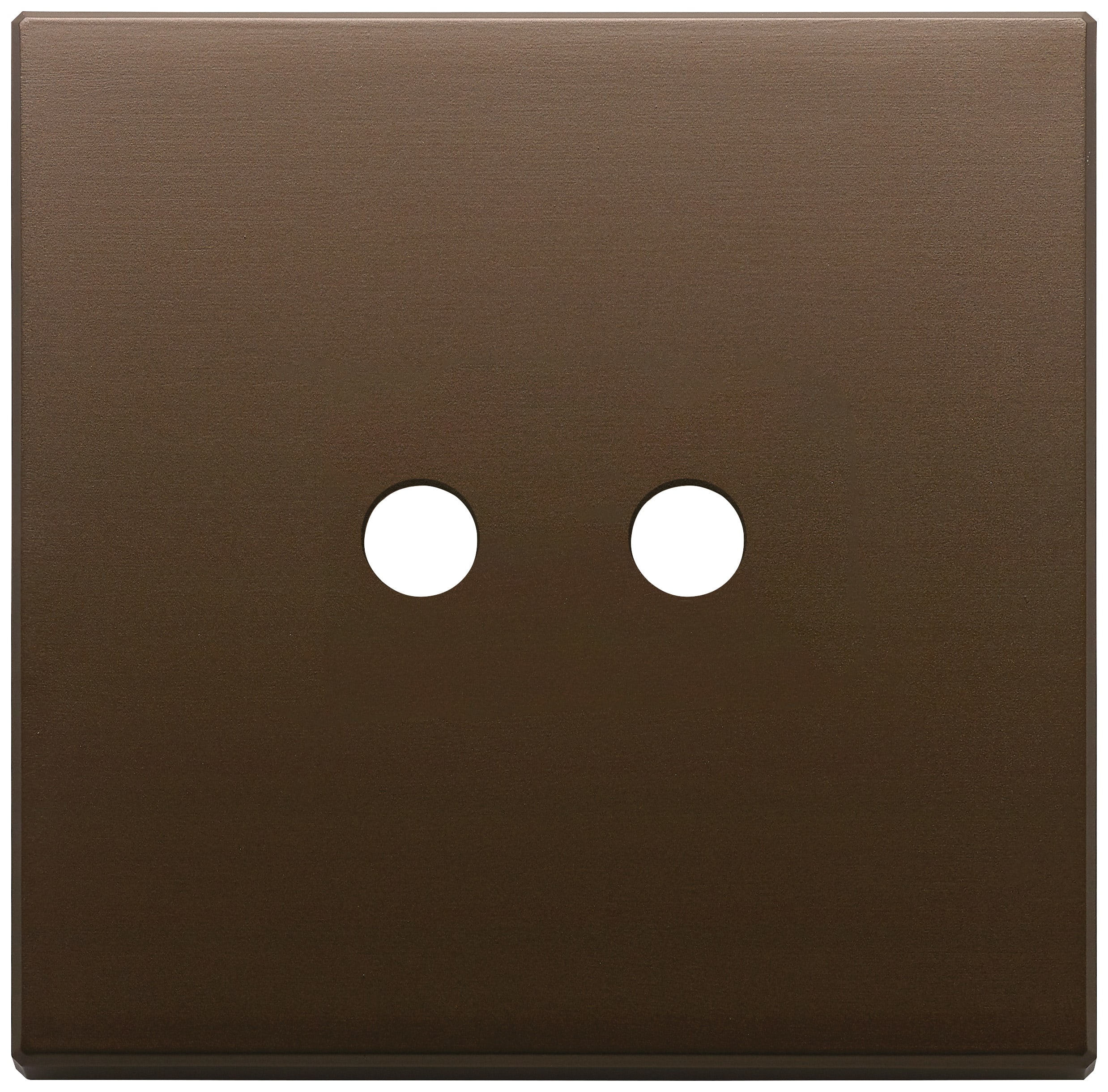 VIMAR - Placca 2 Moduli Tondo Bronzo Scuro Spazzolato Metallo Due Comandi