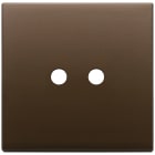 VIMAR - Placca 2 Moduli Tondo Bronzo Scuro Spazzolato Metallo Due Comandi