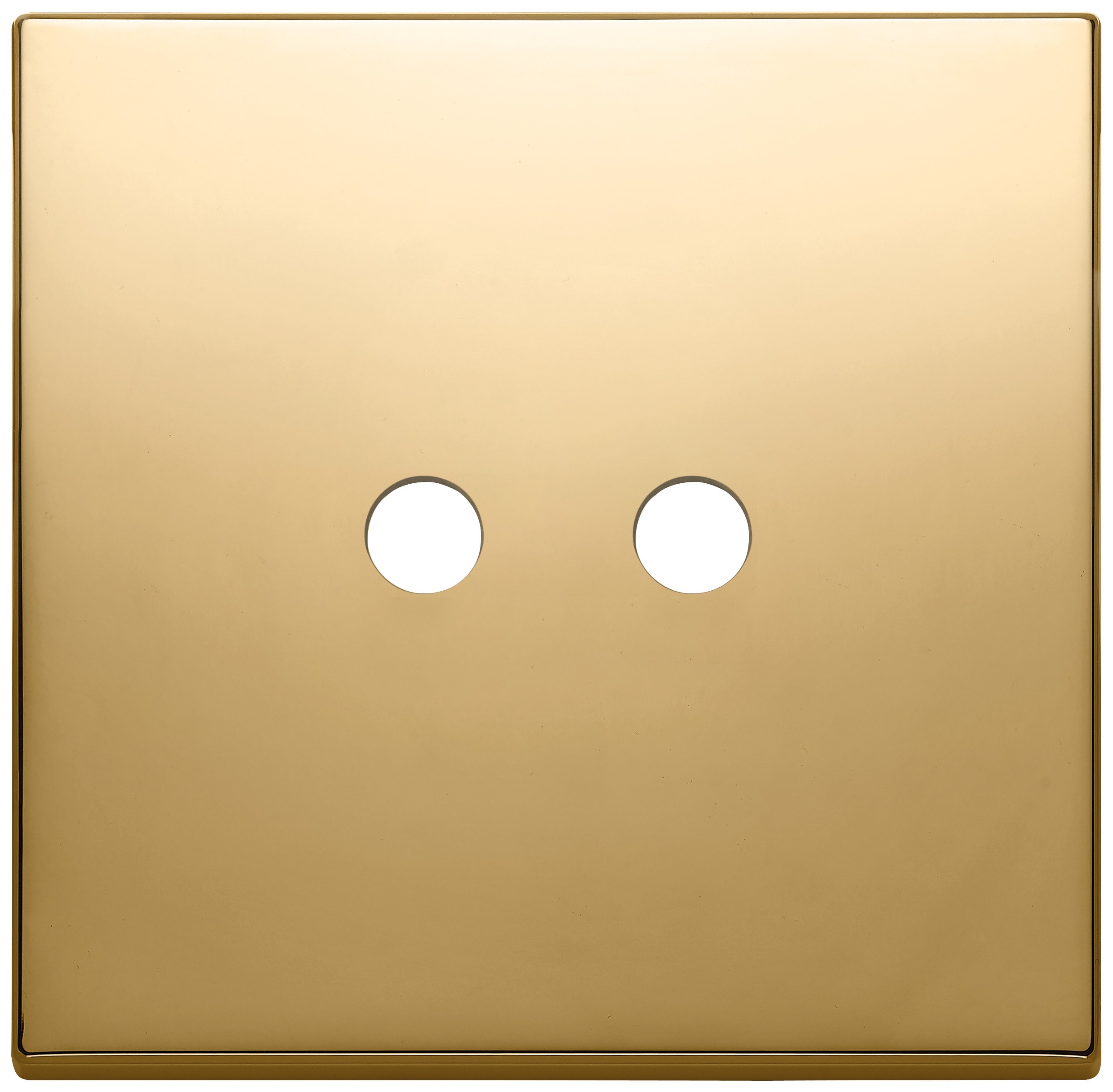 VIMAR - Placca 2 Moduli Tondo Oro Metallo Due Comandi 22682.RN.2.82