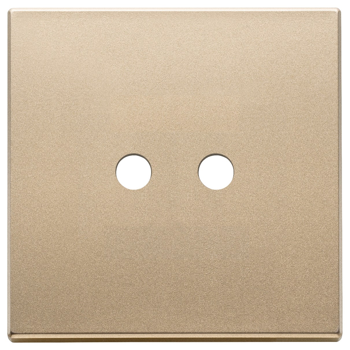 VIMAR - Placca 2 Moduli Oro Satinato Metallo Tondo Due Comandi 22682.RN.2.88