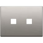 VIMAR - PLACCA 3MX2 FLAT NICHEL SPAZZOLATO 22683.2.11