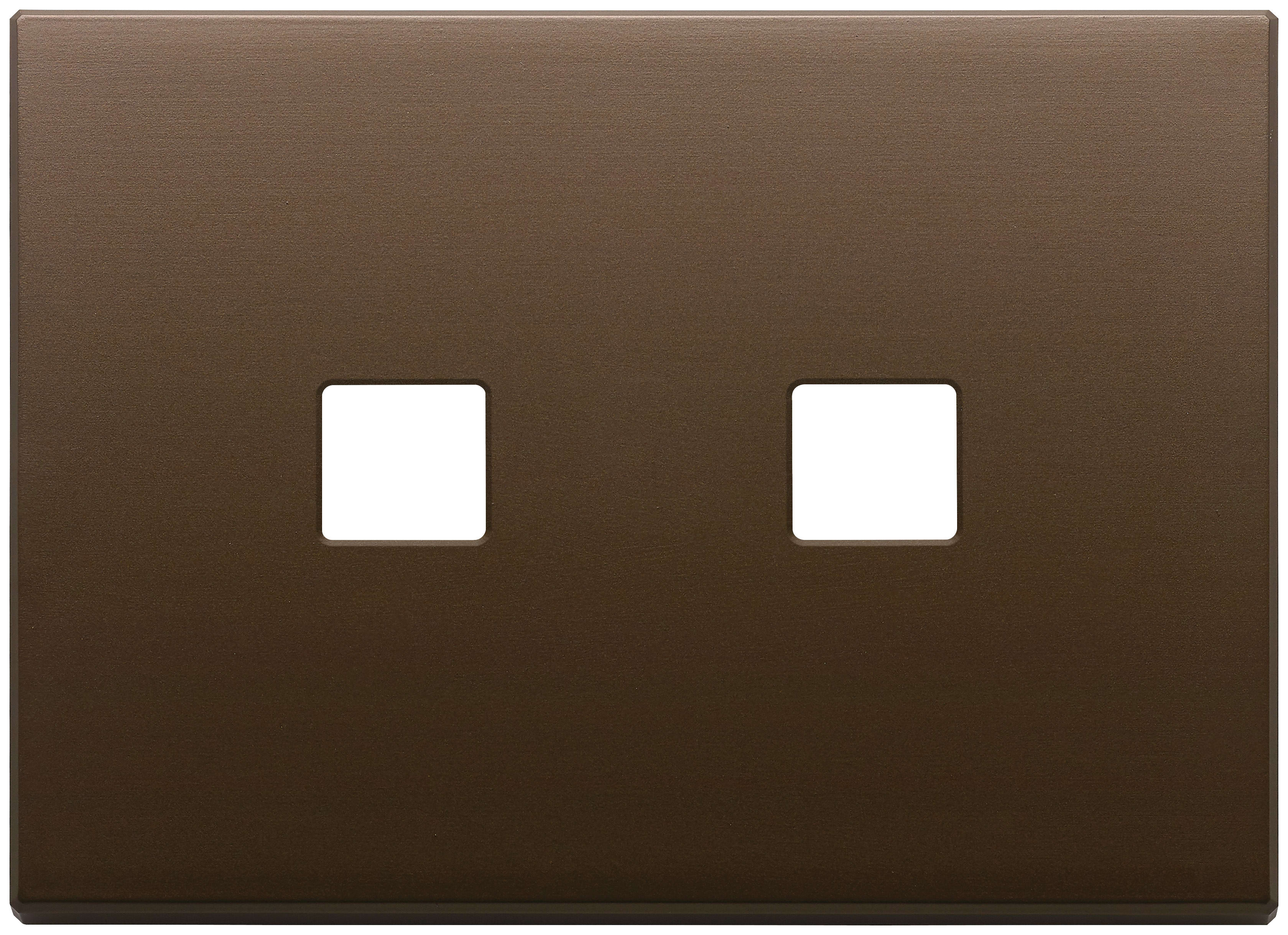 VIMAR - PLACCA 3MX2 FLAT BRONZO SCURO SPAZZ. 22683.2.12