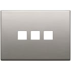 VIMAR - PLACCA 3MX3 FLAT NICHEL SPAZZOLATO 22683.3.11