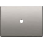 VIMAR - Placca 3 Moduli Tondo Nichel Spazzolato - Installa Copriforo 21041 per Comando Metallo 22683.RN.1.11