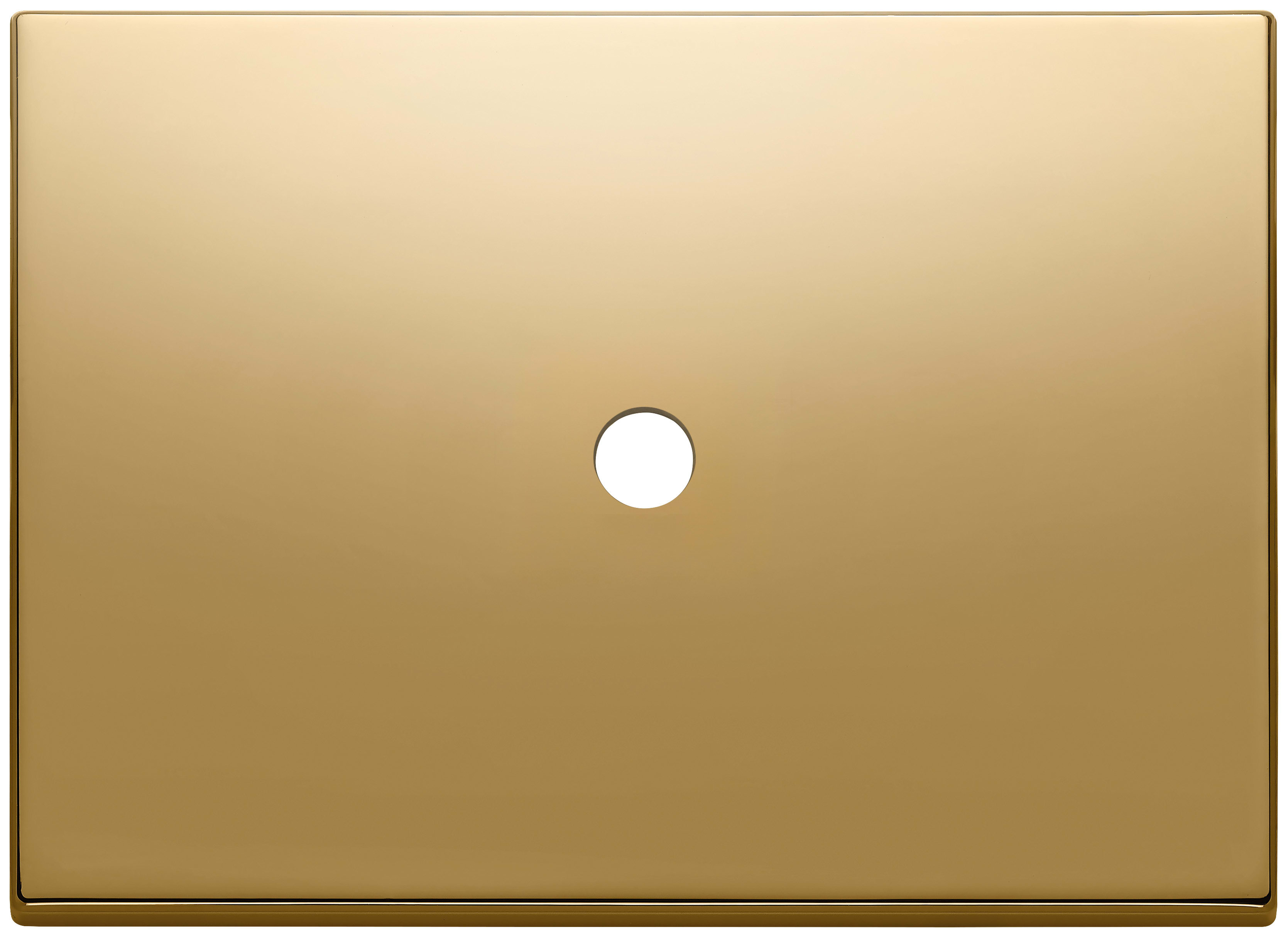 VIMAR - Placca Oro Metallo 3 Moduli Comando Tondo Apparecchi Sedi Libere Copriforo 21041