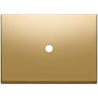 VIMAR - Placca Oro Metallo 3 Moduli Comando Tondo Apparecchi Sedi Libere Copriforo 21041