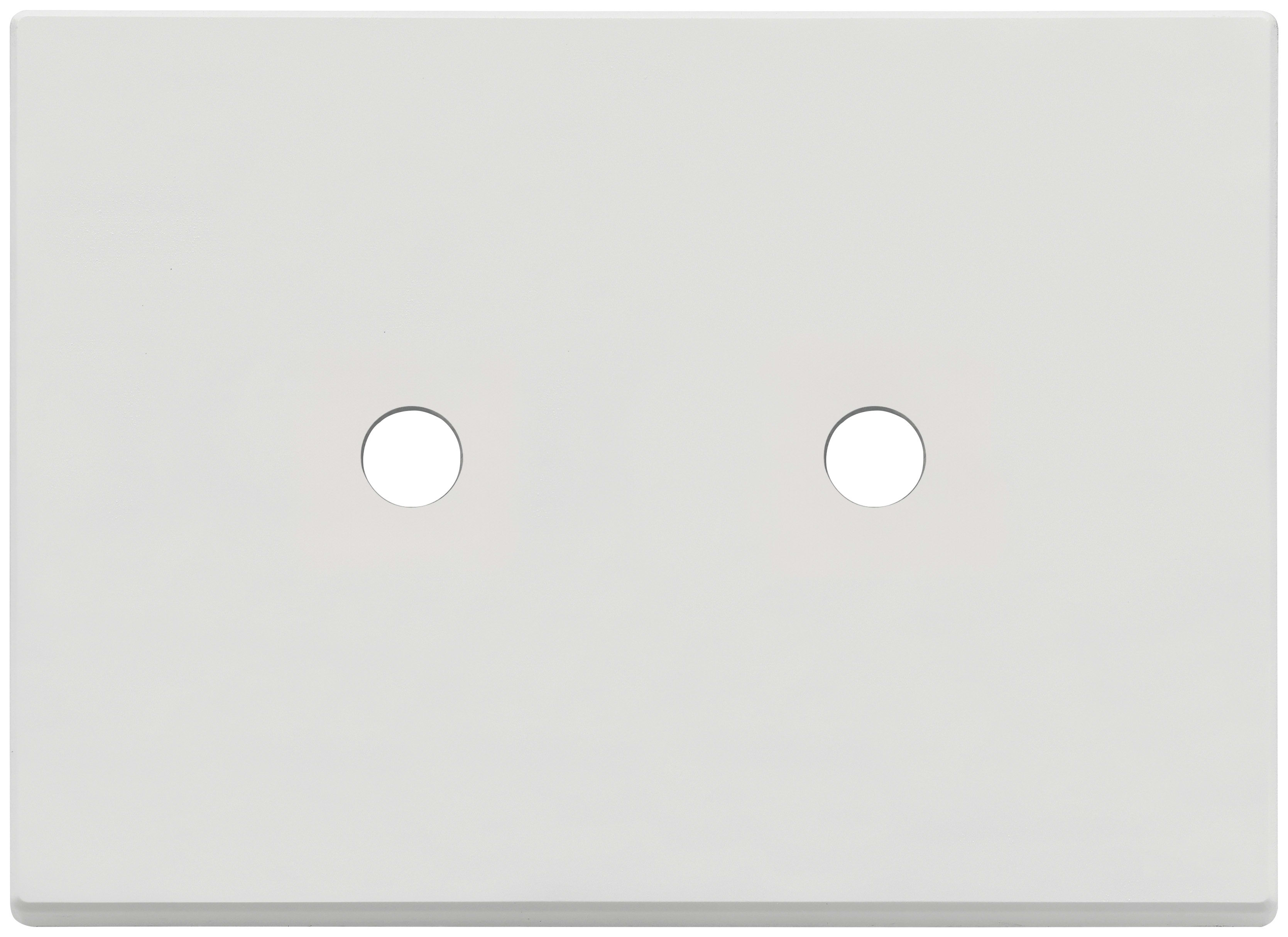 VIMAR - Placca Tondo Bianco Matt 3Mx2 3 Moduli Due Comandi Metallo. Copriforo 21041 per Apparecchi Sedi Libere 22683.RN.2.01