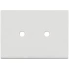 VIMAR - Placca Tondo Bianco Matt 3Mx2 3 Moduli Due Comandi Metallo. Copriforo 21041 per Apparecchi Sedi Libere 22683.RN.2.01