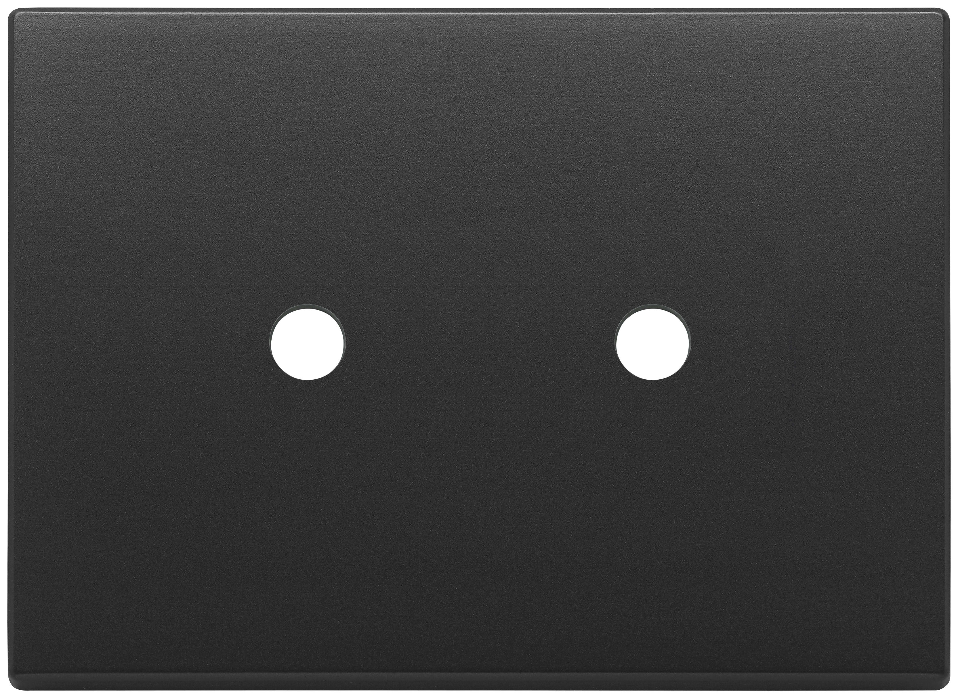 VIMAR - Placca Tondo Grigio Antracite 3Mx2 Moduli Per Due Comandi Metallo Installare Copriforo 21041 Sedi Libere Apparecchi 22683.RN.2.03