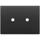 VIMAR - Placca Tondo Grigio Antracite 3Mx2 Moduli Per Due Comandi Metallo Installare Copriforo 21041 Sedi Libere Apparecchi 22683.RN.2.03