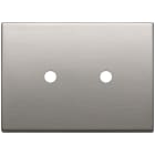 VIMAR - Placca 3Mx2 Tondo Nichel Spazzolato - Moduli Per Comandi Metallo. Copriforo 21041 Per Sedi Libere. 22683.RN.2.11