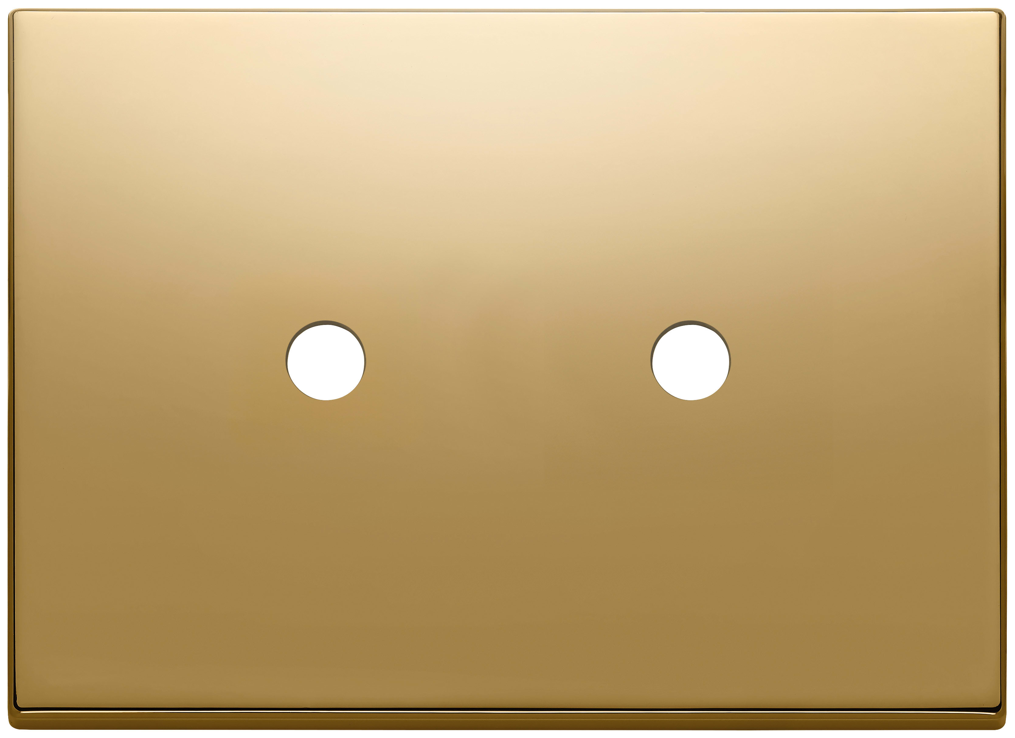 VIMAR - Placca Oro 3 Moduli Tondo per Due Comandi Metallo - Copriforo 21041 per Sedi Libere di Apparecchi 22683.RN.2.82