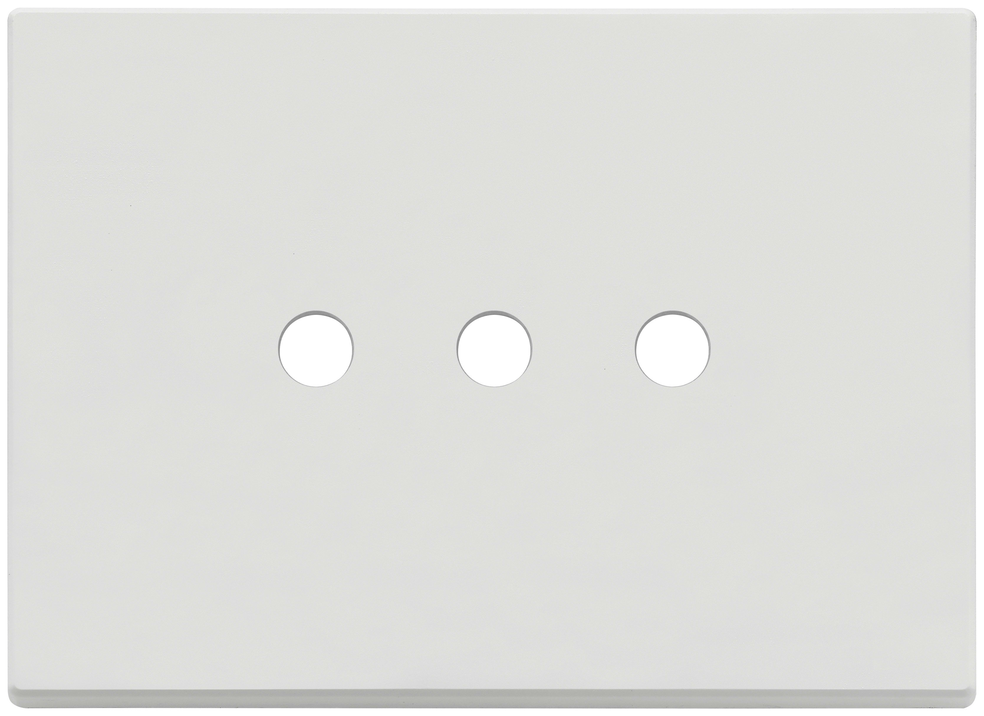 VIMAR - Placca 3 Moduli Tondo Bianco Matt Metallo Tre Comandi