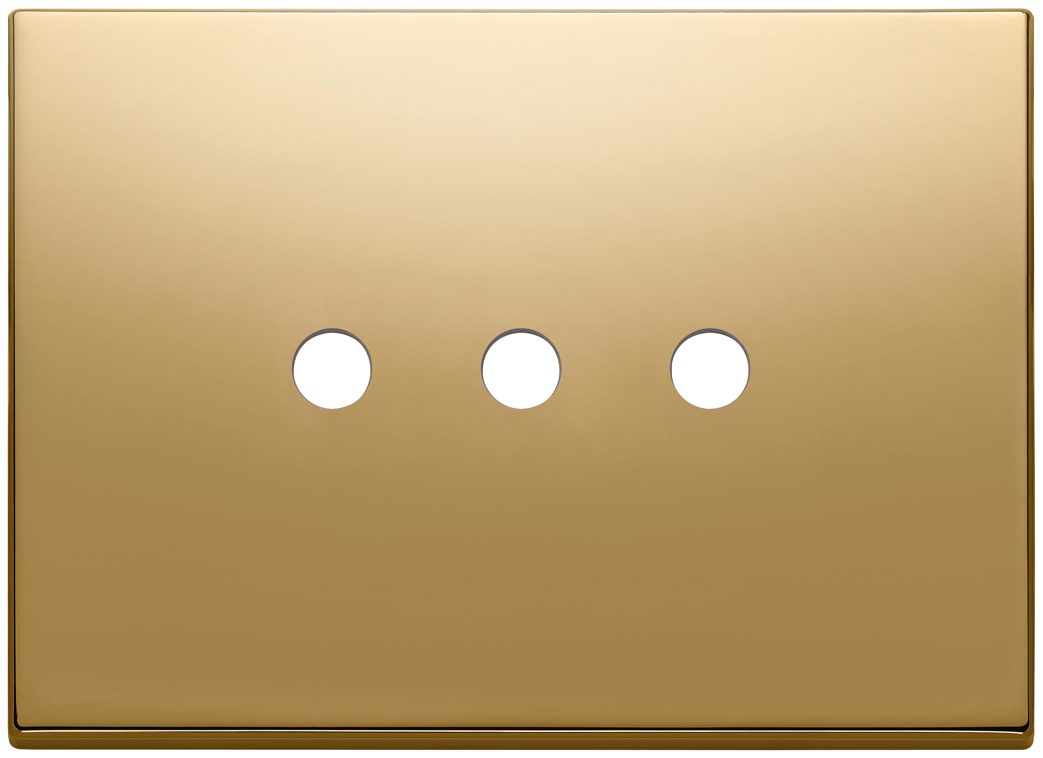 VIMAR - Placca 3 Moduli Tondo Oro Metallo per Tre Comandi