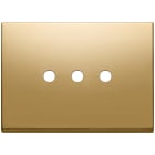 VIMAR - Placca 3 Moduli Tondo Oro Metallo per Tre Comandi 22683.RN.3.82