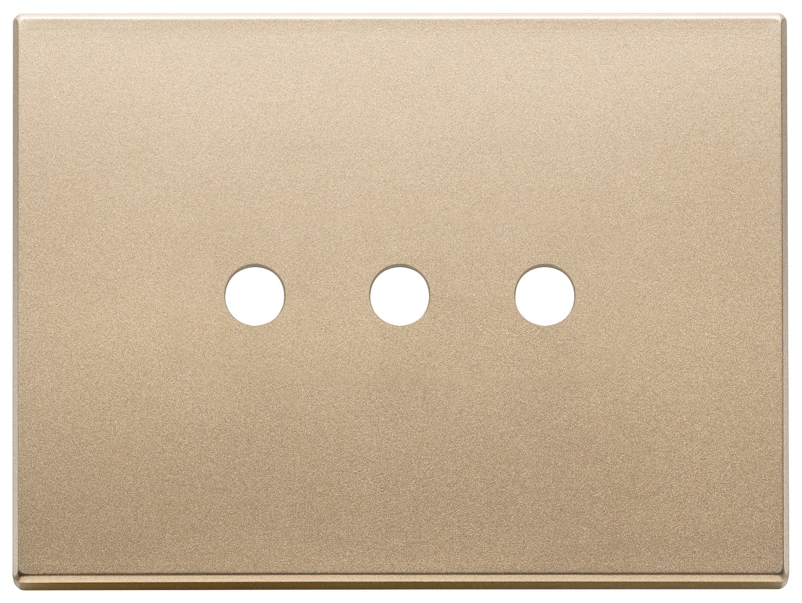 VIMAR - Placca 3 Moduli Tondo Oro Satinato per Tre Comandi Metallo 22683.RN.3.88