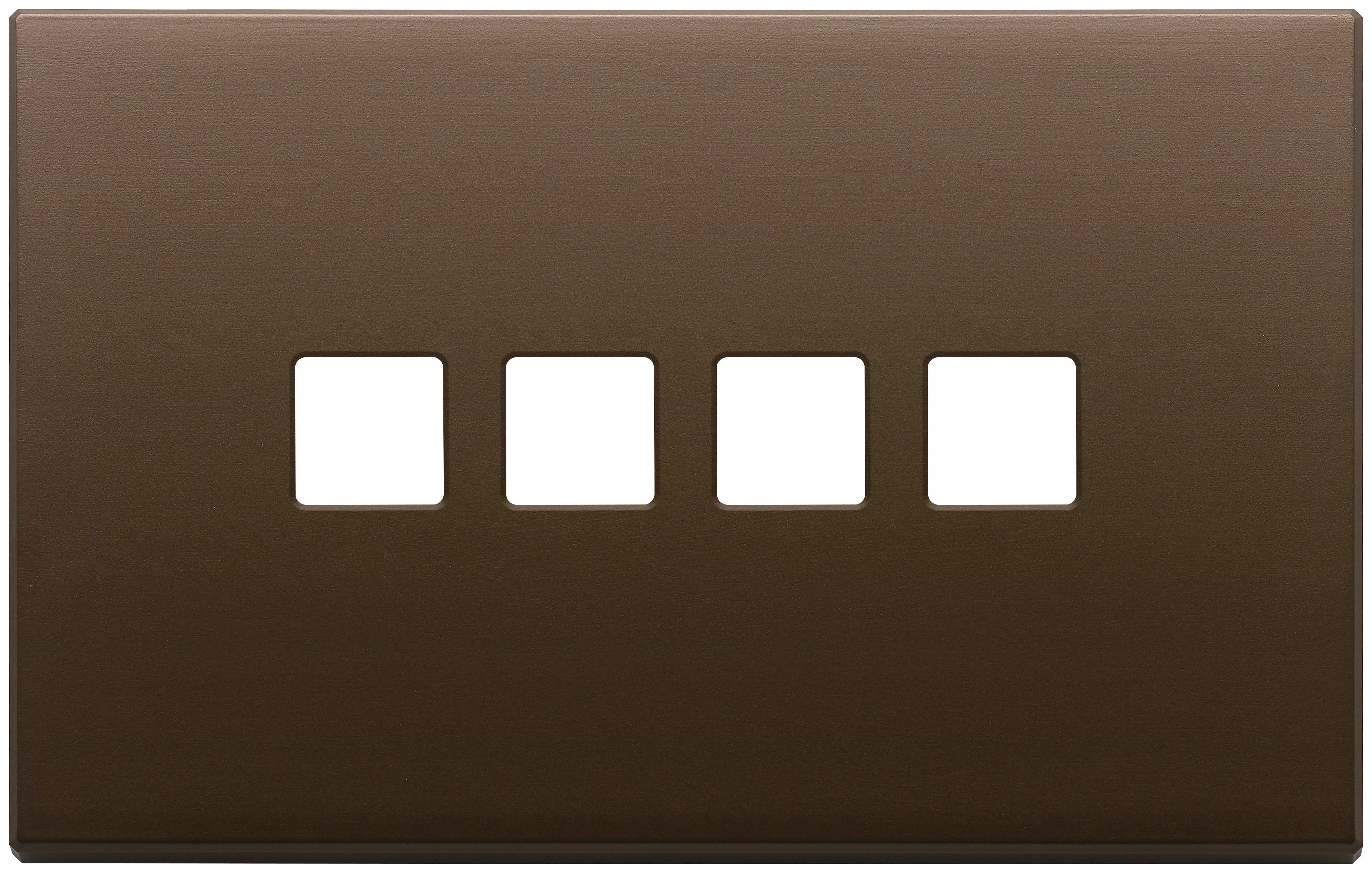 VIMAR - PLACCA 4MX4 FLAT BRONZO SCURO SPAZZ.